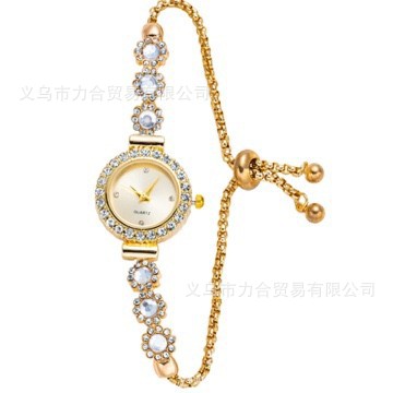 Foreign Trade Explosions Chalcedony Bracelet Watch Diamond Light Luxury Live New Fashion Quartz Watch Pull Diamond Women's Watch