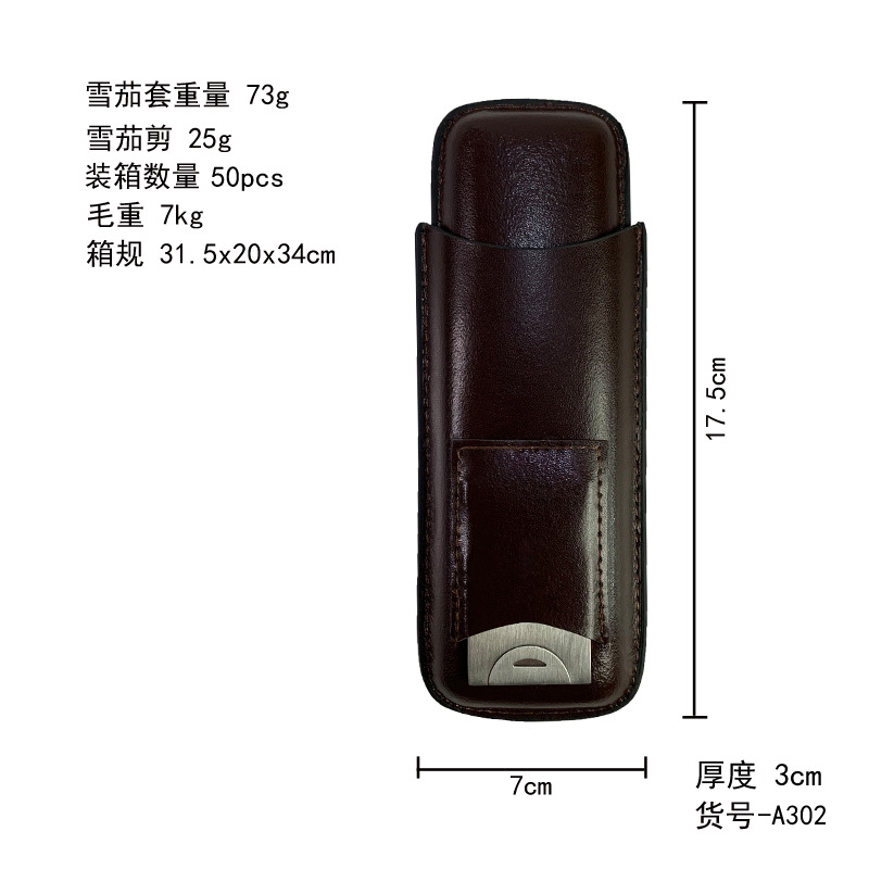 Picture of in stock Cuban Cigar Set for Cigar Shear Portable Goya Moisturizer Cowhide Travel Pack