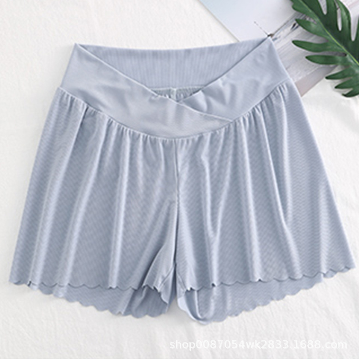 Picture of Maternity Clothing Pregnant Women's Pants Leggings Short Shorts Safety Pants Anti-light Ice Silk Thread Pregnant Women's Pants Summer Women