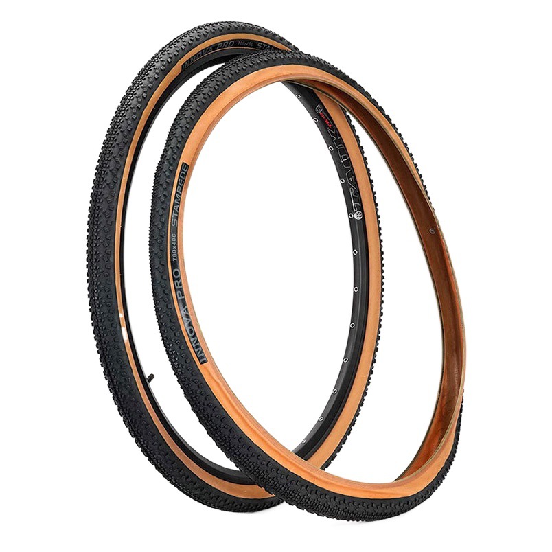 Inohua Yellow Edge Tire Gravel Road Bicycle Off-Road Tire 700X40C Ultra-Light Puncture-Proof Tire