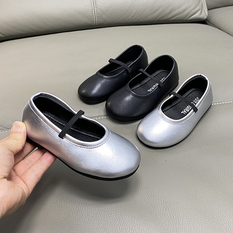 Picture of Girls' Flats, Small Leather Shoes, 2025 Autum New Shoes, Soft Soles, Simple and Versatile, Girls' Granny Shoes, Korean Princess Shoes