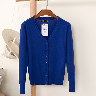 Picture of Foreign trade export spring and autumn loose sweater sweater top women's cardigan thin spring and autumn long sleeve coat
