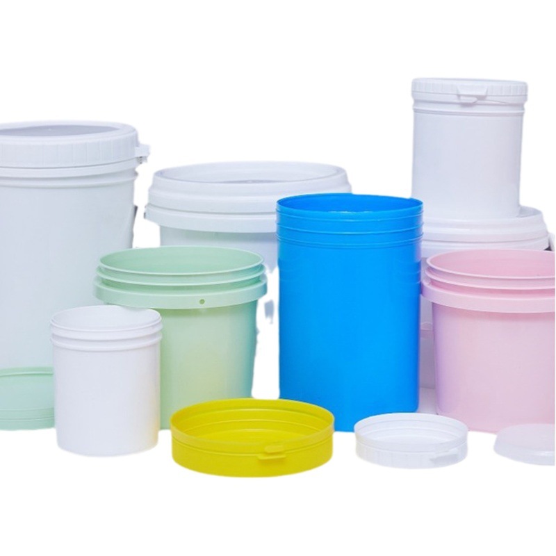 350ml to 5 Liters Thickened Plastic Bucket with Lid, Chemical Bucket, Paint Powder Bucket, Tear-Off Lid Jar, Fertilizer Bucket
