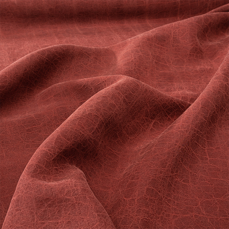 [Brick Red] Shunde Dulou Silk Turtle Cracked Xiangyun Yarn Fabric Handmade Retro Intangible Mulberry Silk Clothing Fabric