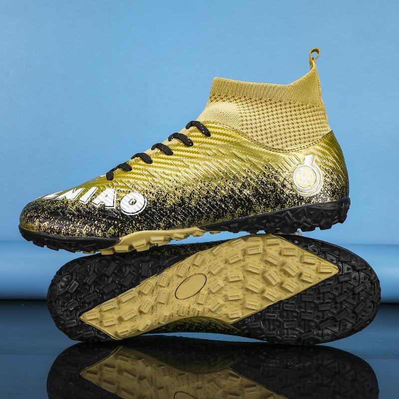 Cross-border Manufacturers Help Daifa High-top Football Shoes Men's Broken Nail Grass Adult Big Kids Competition Training Ball sneaker