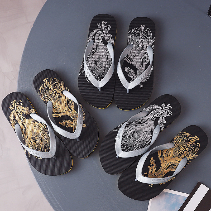 In-Stock New Men's Flip-Flops for Summer Outdoor Casual Wear, Non-Slip Beach Sandals for Men, Suitable for Supermarket Stalls