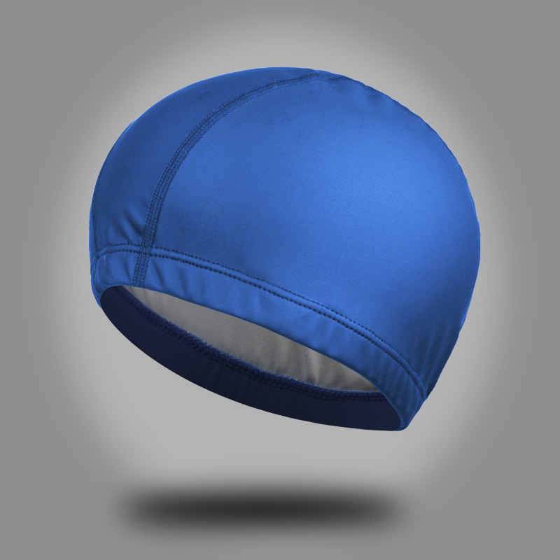 Picture of Pu swimming cap factory wholesale high elastic waterproof breathable head large swimming cap adult men and women PU coated swimming cap