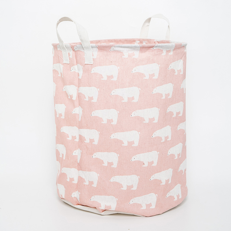 Picture of Nordic style simple laundry basket fabric storage basket home laundry basket dirty clothes storage basket bathroom laundry basket