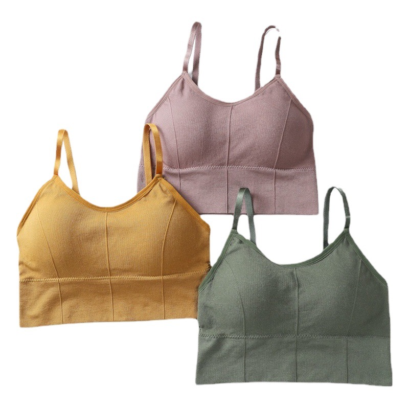 Women's wrapped chest card beauty back strap seamless underwear base inner tube top girl sports vest cross-border wholesale