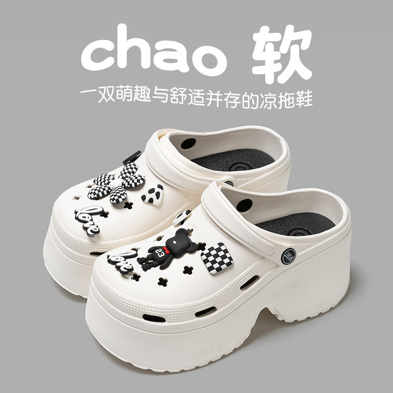 Thick-soled hole shoes women's outdoor slippers women's summer home shoes women's couple EVA slippers sandals women's shoes wholesale