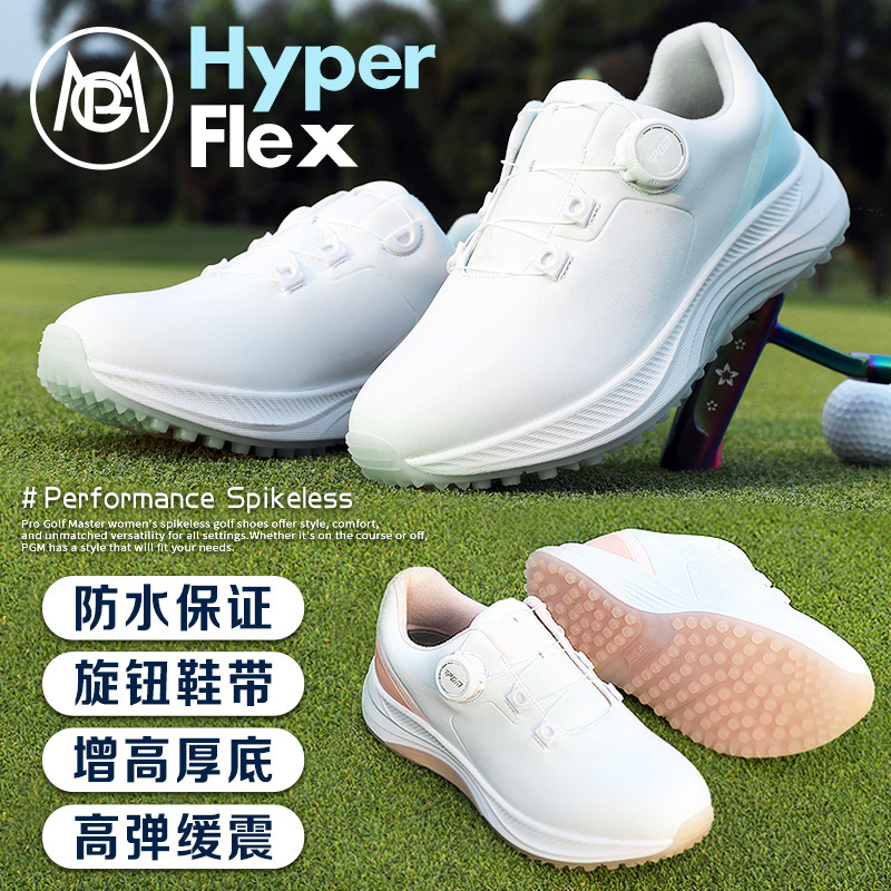 PGM Golf Shoes Autumn and Winter Women's Shoes Waterproof Non-slip Knob Women's Sports Shoes Cushion Lightweight Nail-free Shoes