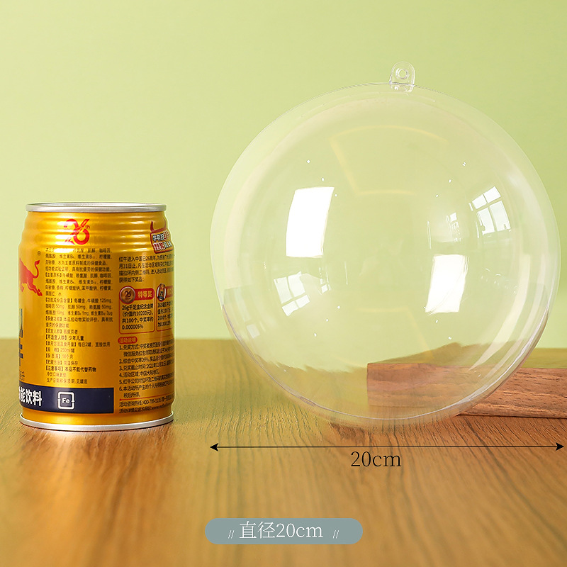 Picture of 3-20Cmps Hollow Plastic Transparent Ball Shopping Mall Festive Creative Christmas Ball Wedding Decoration Ball