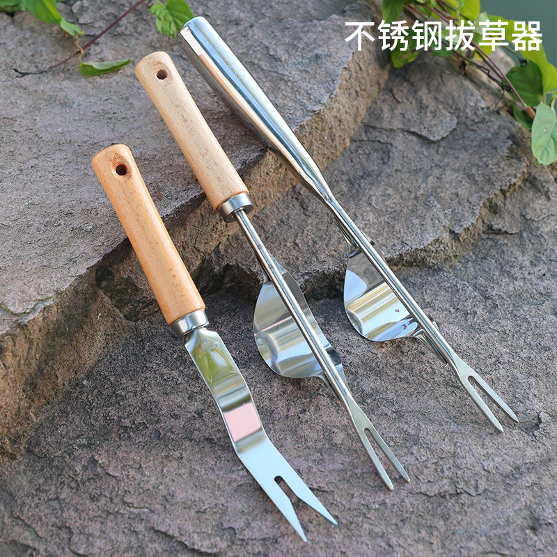 Household plucking grass and digging wild vegetables practical loosening soil root lifting device seedling lifting device shovel drafting device gardening tools