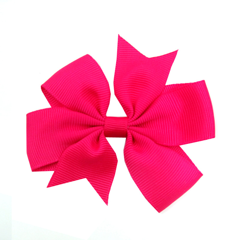 Picture of European and American New Kidsren's Hairpins 8cm Swallowtail Bow Hairpin V-Shaped Ribbed with Bow Hair Accessories Head Flower