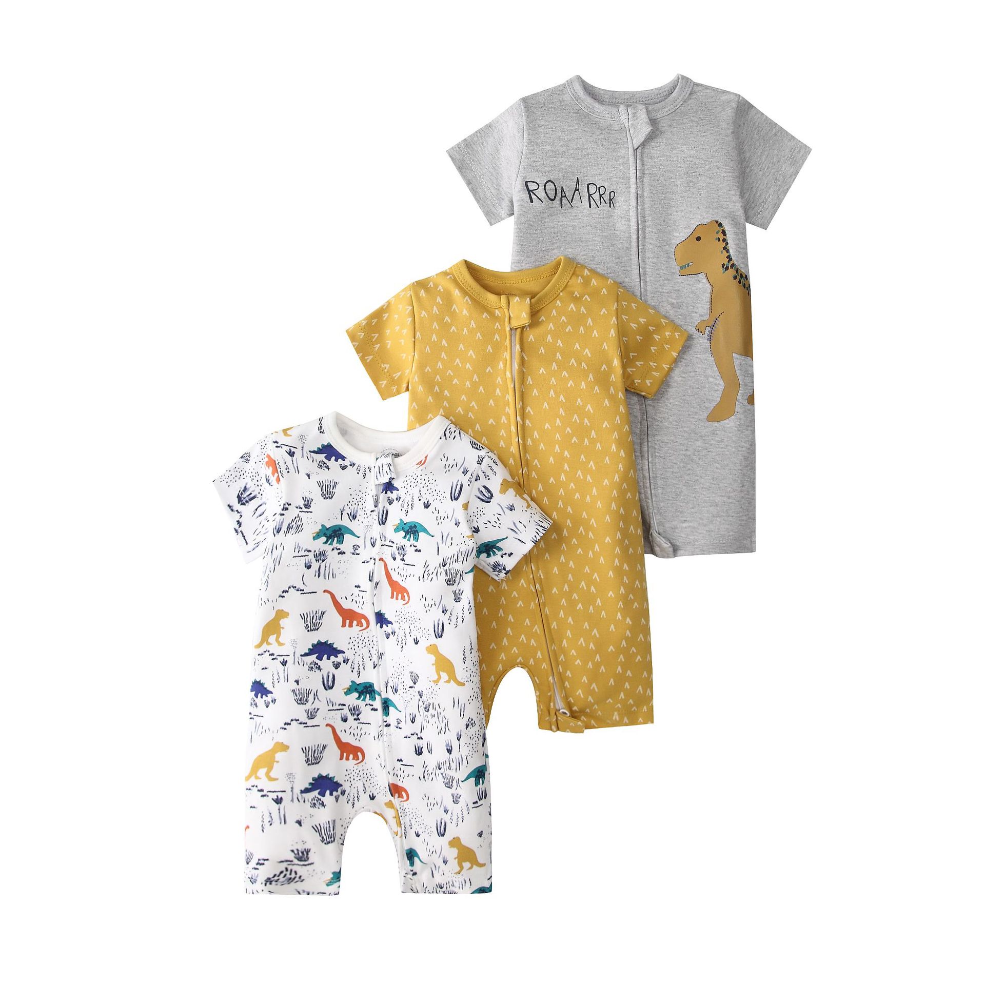 Picture of Foreign trade children's clothing summer baby jumpsuit short sleeve double zipper climbing clothing newborn baby gift box for cross-border