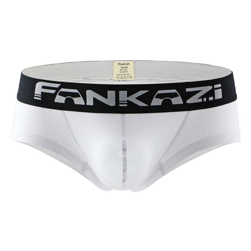 Picture of Factory wholesale cotton men's open rib boxer U convex bag low waist underwear youth large size comfortable underwear