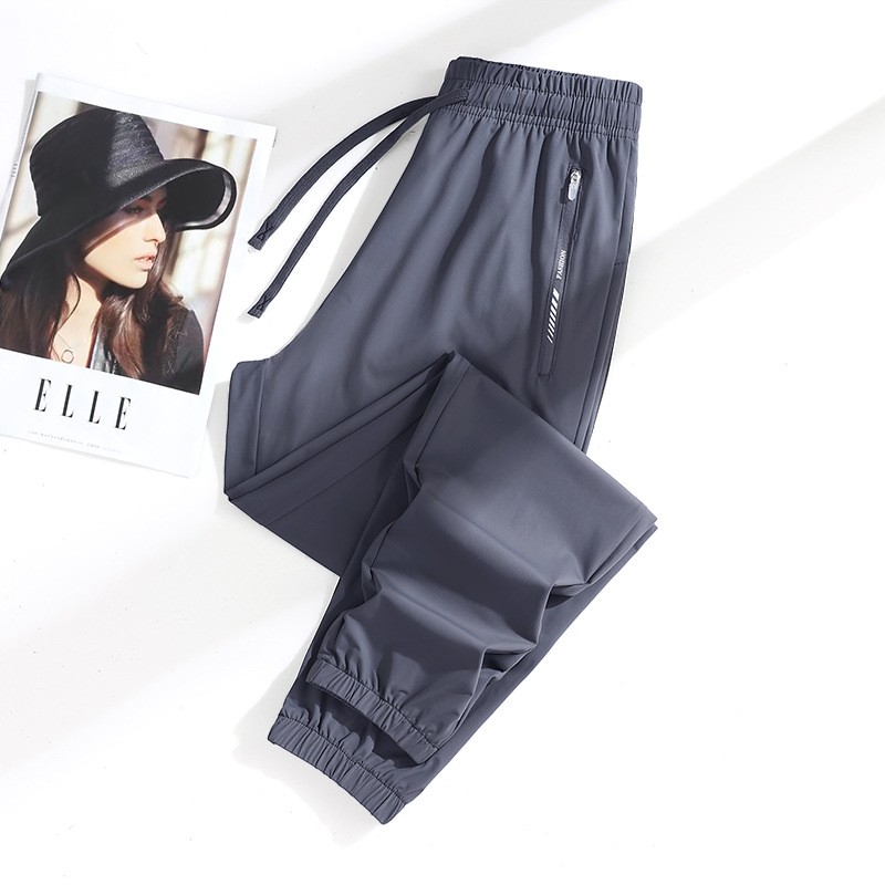 Picture of Summer New Ice Silk Pants Quick-drying Breathable Nylon Men's and Women's Elastic Soft Anti-wrinkle Cooling Couple Sunscreen Pants