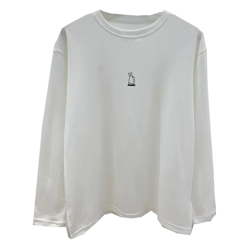 Outlets ~ Clearance Solid Color Long Sleeve T-shirt Women's Fall/Winter Foundation with Loose Crewneck Velvet Backing Shirt