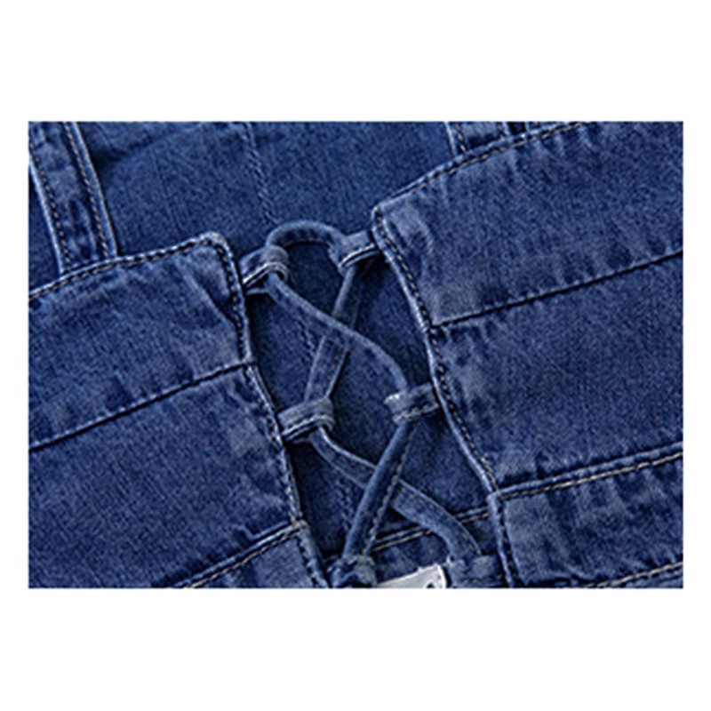 Outer Wear Small Sling Stacked Outer Wear Summer Thin Chic Strap Slim-fit Slimming All-match Short Denim Vest for Women