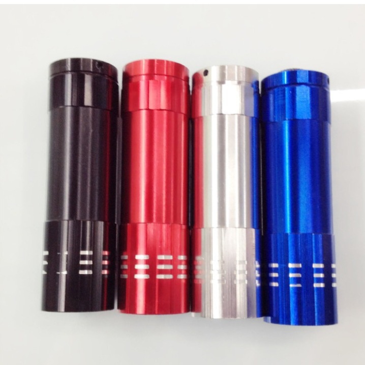 9LED Mini small flashlight nine lights mini bright aluminum alloy emergency lighting gift LOGO