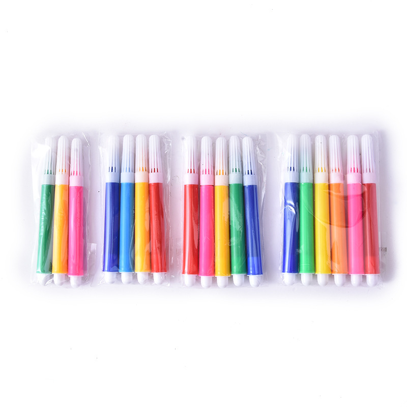Picture of Factory children's art supplies washable color brush graffiti pen 3/4/5/6/8 color bag children's watercolor pen