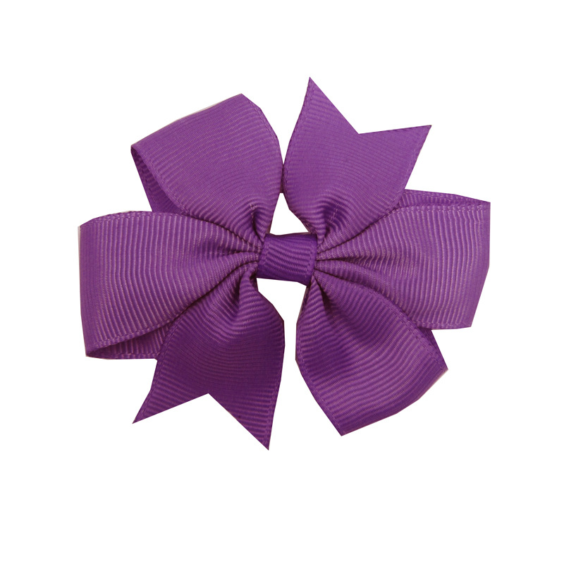 Picture of European and American New Kidsren's Hairpins 8cm Swallowtail Bow Hairpin V-Shaped Ribbed with Bow Hair Accessories Head Flower