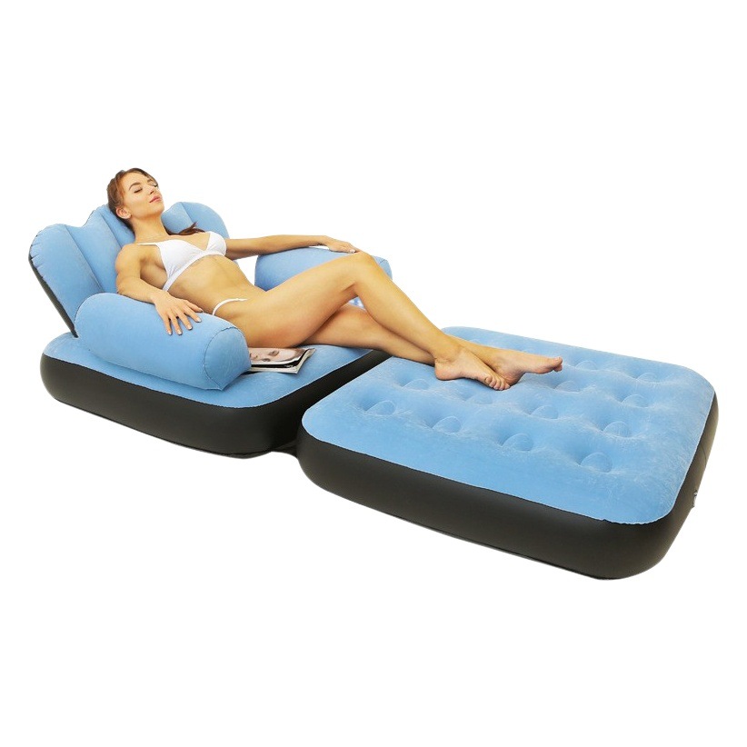 New multi-functional five-in-one inflatable sofa outdoor adult lazy sofa inflatable bed convenient folding recliner