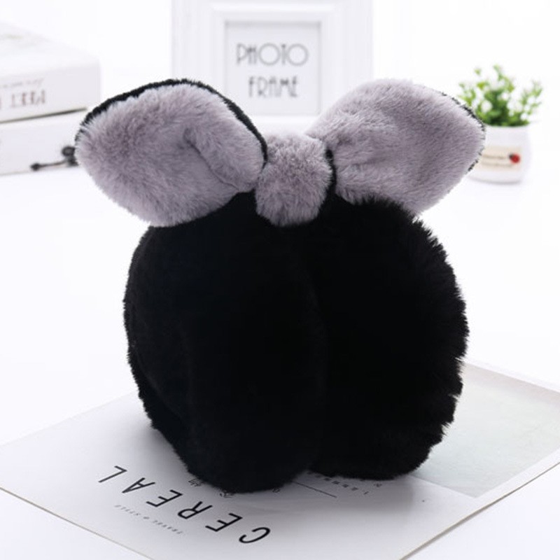 Picture of MEETSUNNY Sweet Girl Ear Warm Winter Cycling Commuter Ear Protection Plush Ear Bag Thickened Warm Earmuffs Women