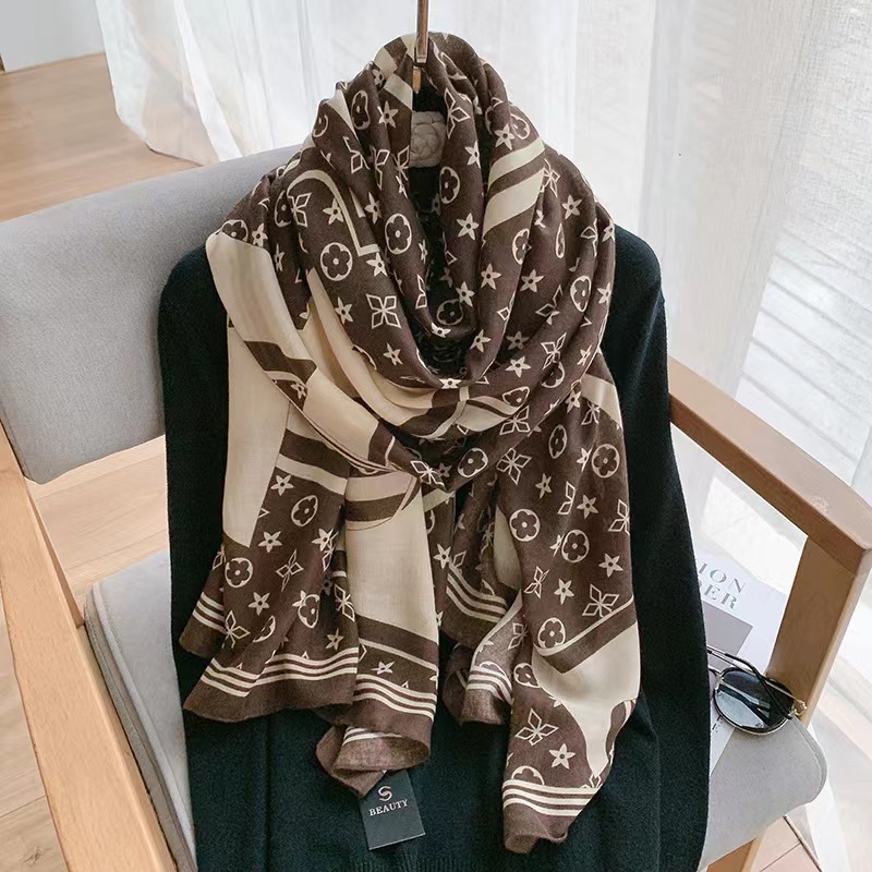 Picture of Small Large Scarf Autumn and Winter Women's Cotton and Linen Scarf Summer Lunch Break Air-conditioning Room Shawl Dual-use Travel Scarf Fashion