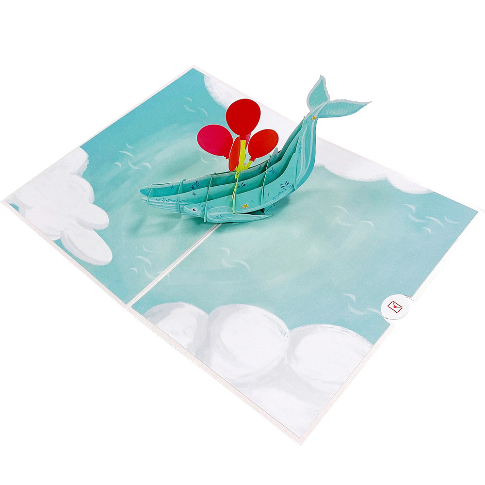 Picture of Cross-Border 3D Birthday Greeting Card for Children, Unicorn Rainbow Bridge Paper Carving Craft Blessing Card, Universal for Holidays