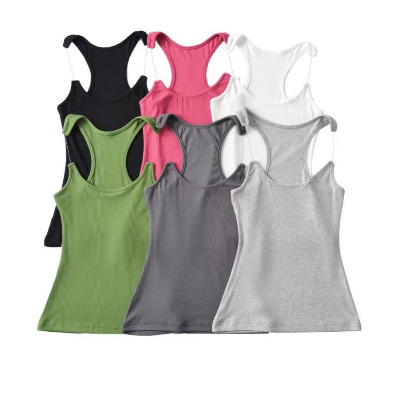 2023ins European and American Spice Girls Women's Summer New Invisible Shoulder Strap Sling Slim-fit Slim-fit Small Vest Top