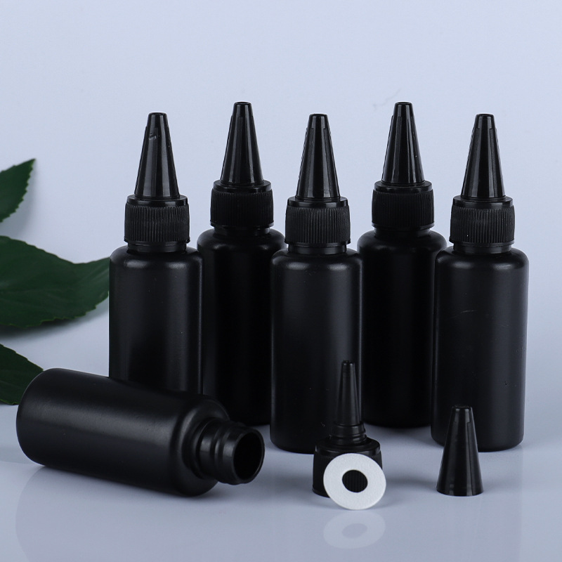 Black Avoidant Nozzle Bottle 30ml100ml ml Plastic Bottle Ink Painted Pigment Bottle pe Squeeze Nozzle Bottle