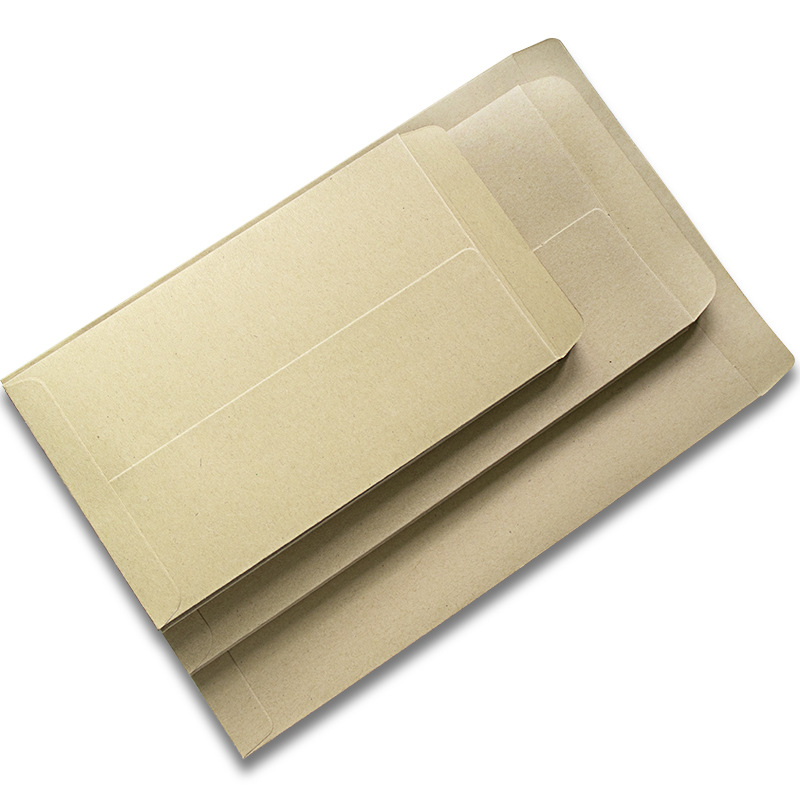 Picture of Yellow blank wordless envelope wholesale a4 kraft paper thickened invoice envelope kraft paper bag set printing production