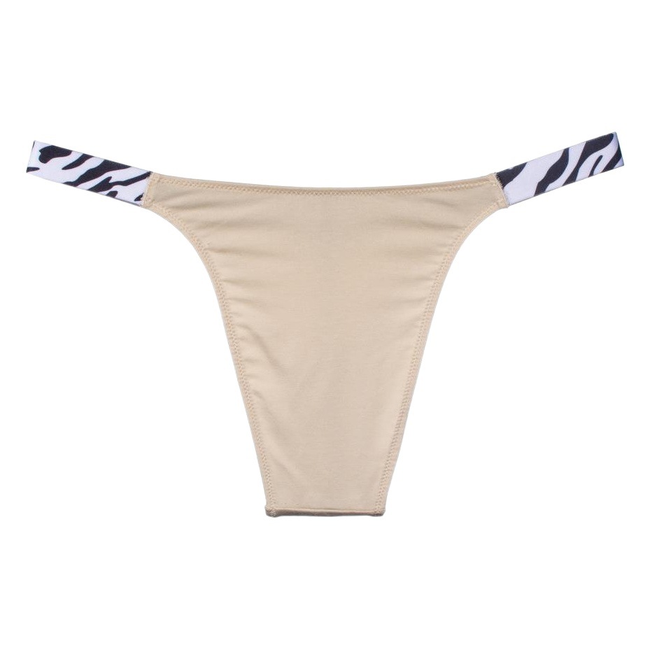 Women's cotton thong half-wrap hip wide elastic underwear women F005