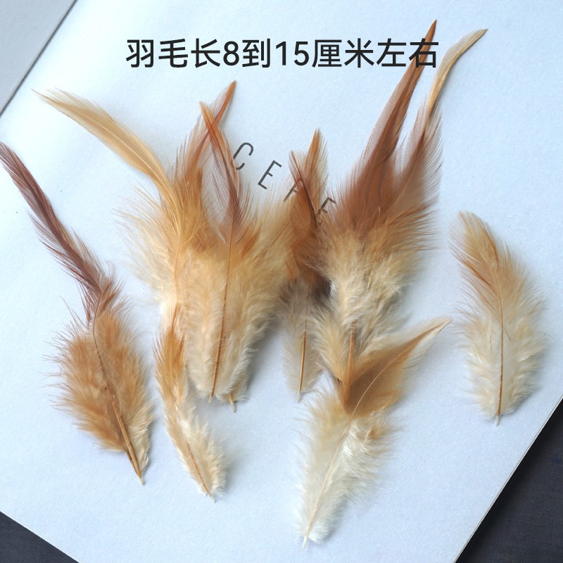Picture of Factory wholesale funny cat stick feather diy cat toy color red pointed pheasant feather crafts jewelry decoration materials