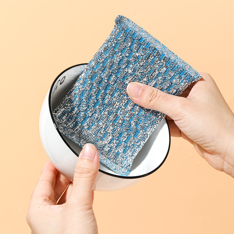 Picture of 3866. Silk strong decontamination cotton dishwashing brush pot sponge 5-piece cleaning block non-stick pan brush cloth wholesale