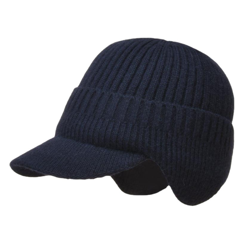Winter Hat Men's Thickened Wool Hat Autumn and Winter Outdoor Cold-proof Warm fleece-lined Ear Protection Knitted Hat Women