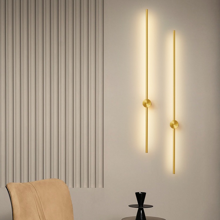 Picture of Rotatable Minimalist Long Light Luxury Wall Lamp Simple Modern Living Room Backwall Lamp Nordic Creative Bedroom Bedside Lamp