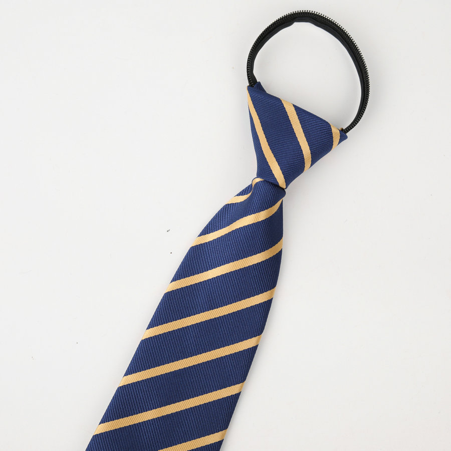 Picture of Men's business formal wear stripe free zipper wholesale lazy tie 8CM logo LOGO factory wholesale