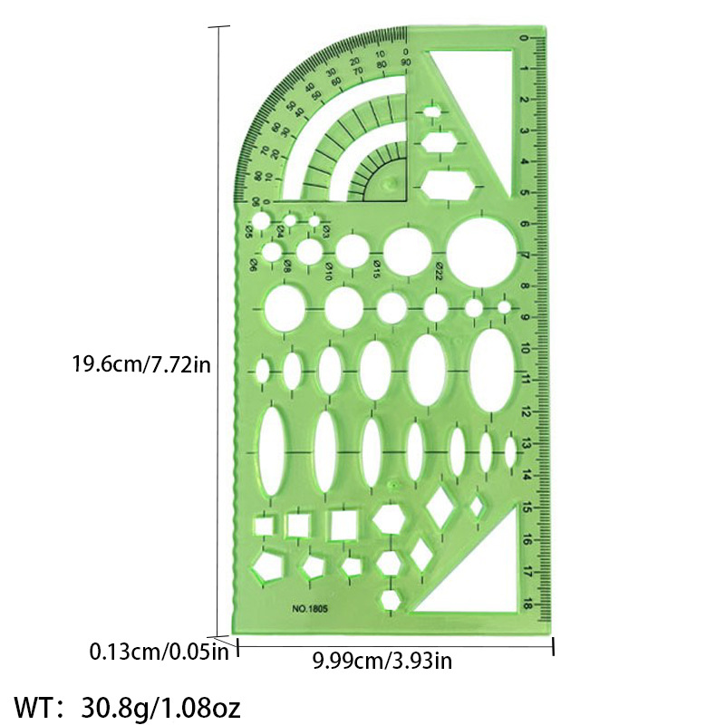 Picture of Pattern printing ruler clothing scale pattern making clothing curve cutting sewing tool multi-functional pattern printing ruler