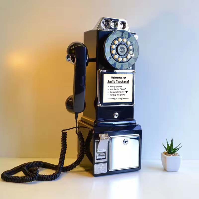 Wedding party DIY audio message book phone retro hotel phone message antique button cross-border wholesale