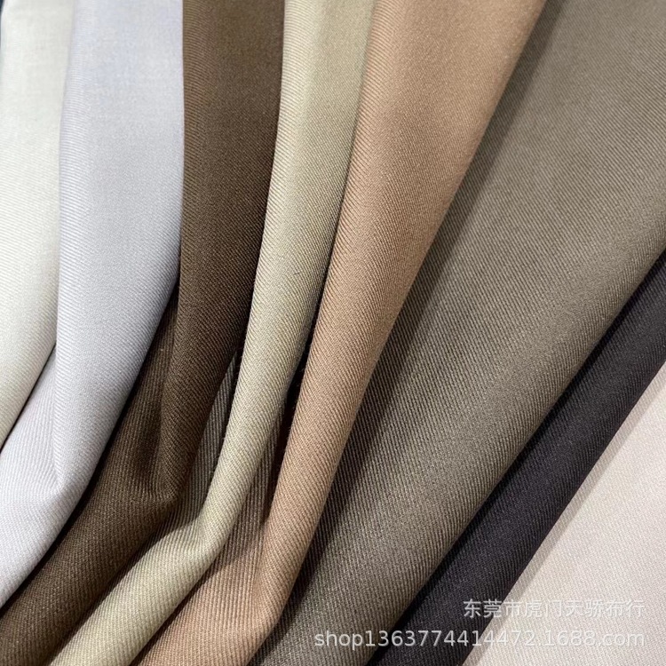 In stock supply woven TR fabric 250g polyester cotton fashion fabric suit pants business wear shoes and hats box packing material