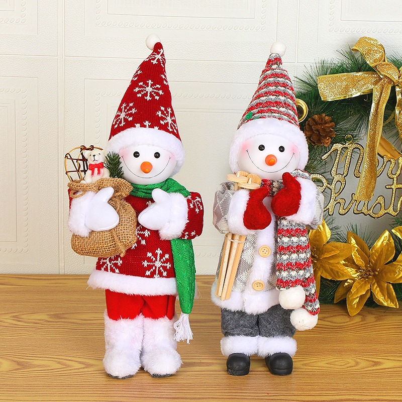 Cross-border New 30cm Santa Claus Snowman Doll Still Old Man Christmas Decorations Window Home Ornaments