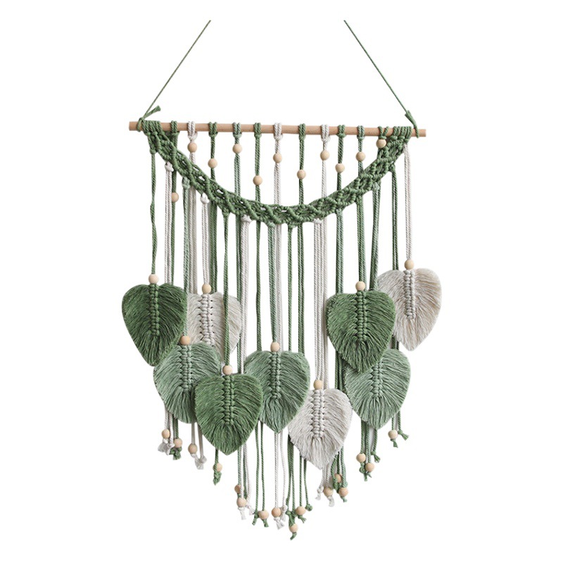 Scandinavian Style Home Decoration Wall Hanging Hand-Woven Leaf Tapestry Room Wall Hangings B&B Hotel Wall Decorations