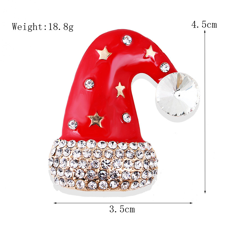 Picture of Lanhao European and American New Fashion Christmas Brooch Christmas Tree Shoes Elk Wreath Snowflake Bell Pin Women