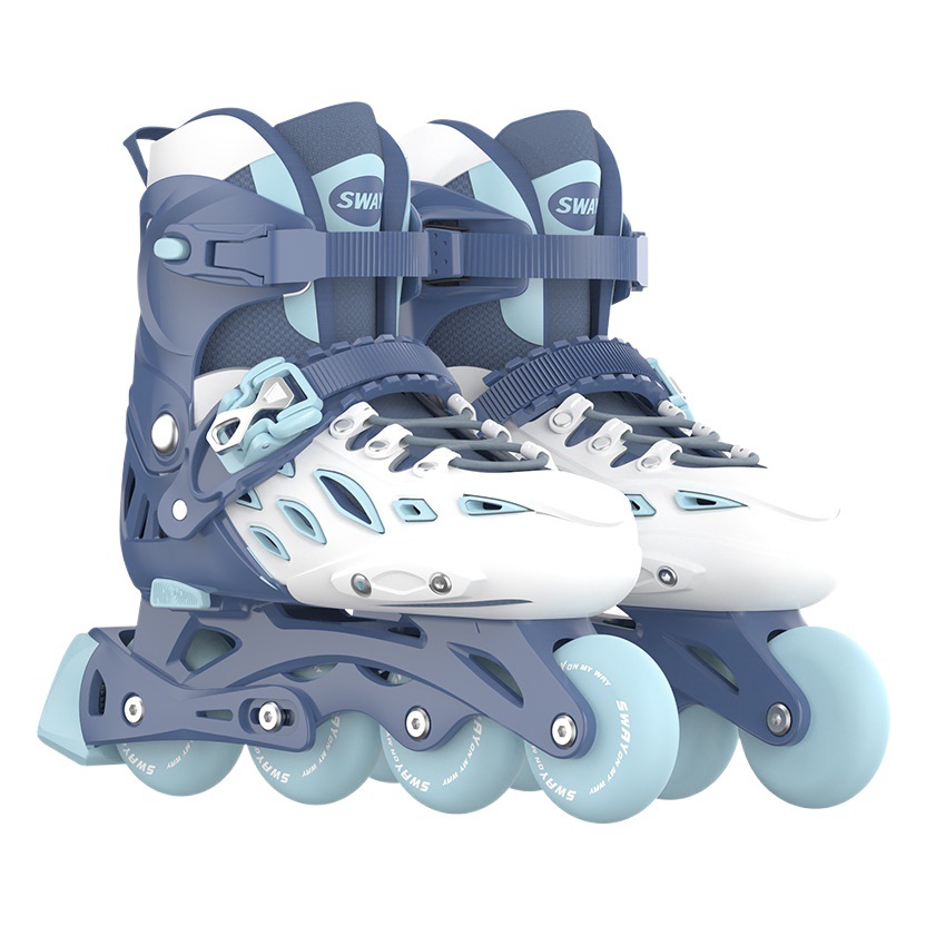 Swirl T11 skates children's professional roller skates in-line wheel integrated flat flower plastic steel bracket a generation of hair