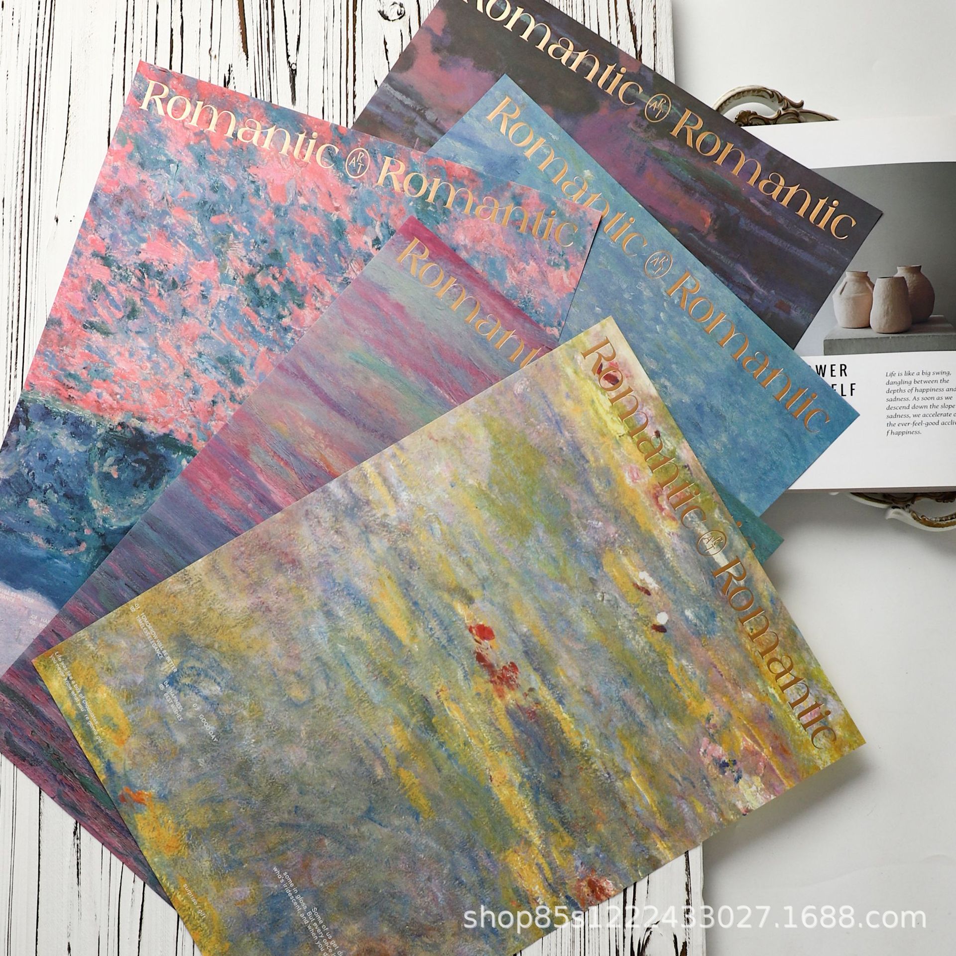 Zhuo Fiber Flower Material Nordic Oil Painting Style Monet Wrapping Flower Paper Rigid Material Flower Art Paper Flower Art Flower Wrapping Paper