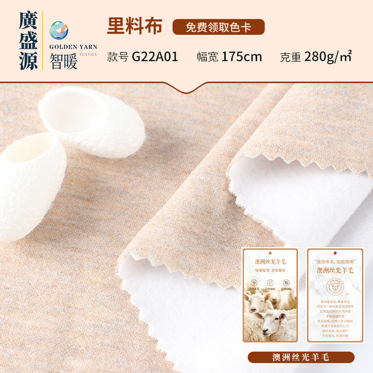 280g antibacterial German velvet wool heating acrylic fabric in autumn and winter warm base home clothing fabric