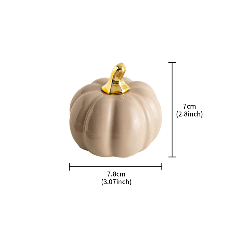 Picture of Nordic creative white ceramic pumpkin decoration desktop decoration home decoration Halloween gift