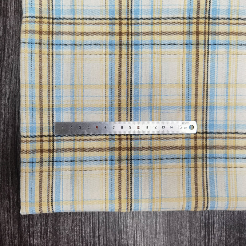 Picture of Spot twill sanding cotton plaid children's shirt plaid fabric 21 yarn-dyed flannel decorative fabric